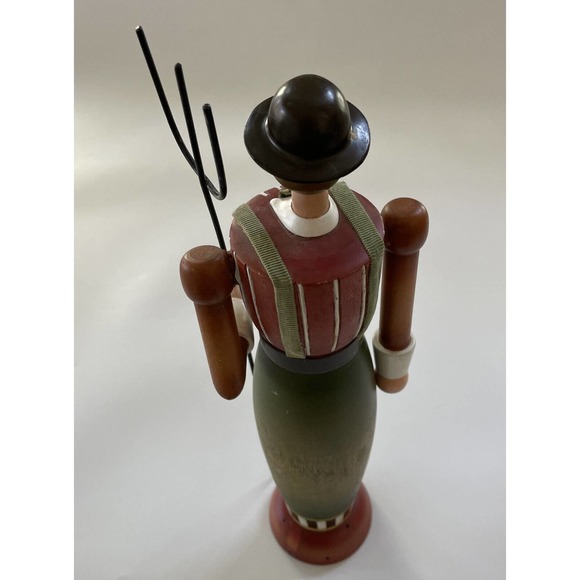 Department 56 Thanksgiving Pilgrim Figurine w/Pitchfork Folk Art Farmhouse Decor - Picture 3 of 14